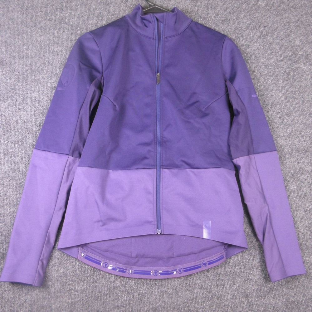 Endura FS260 Jetstream Jersey Womens Small Purple Long Sleeve Full Zip Cycling‎
